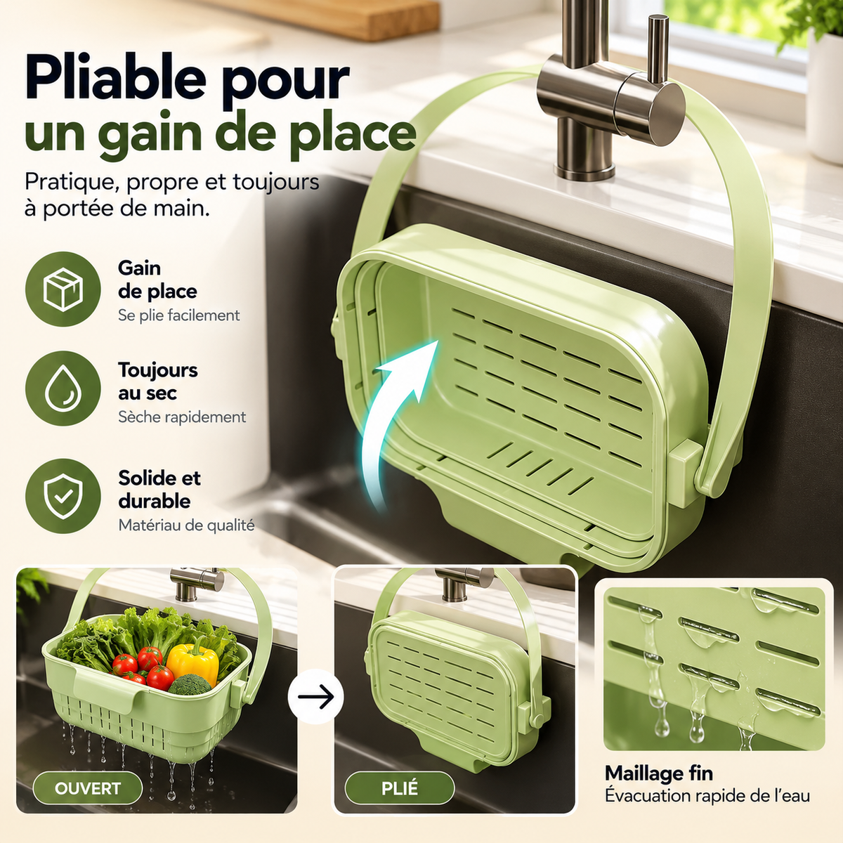 CalmaÉgoutte™ en cours d'utilisation