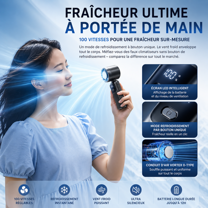 BreezeGo™ - Ventilateur portable à 100 vitesses