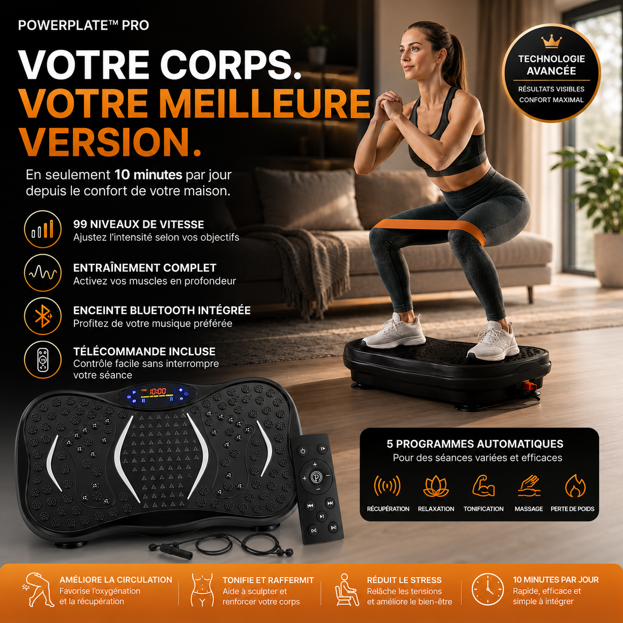 PowerPlate™ Pro - Plateforme vibrante corps entier