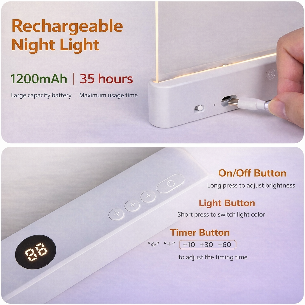LumiSlate™ – Lampe de lecture LED rechargeable