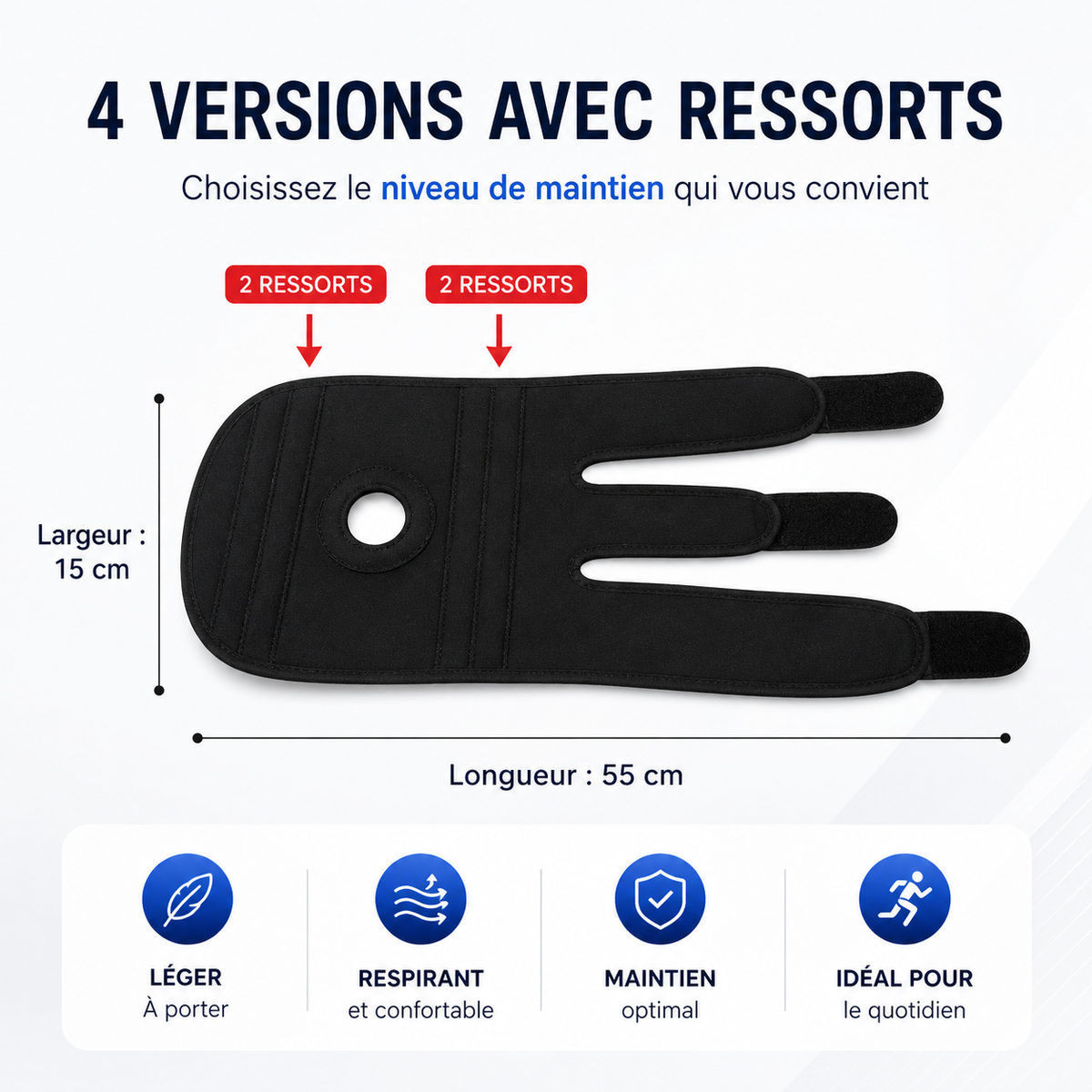 GenouFlex™ - Support de genou ajustable pour un confort au quotidien