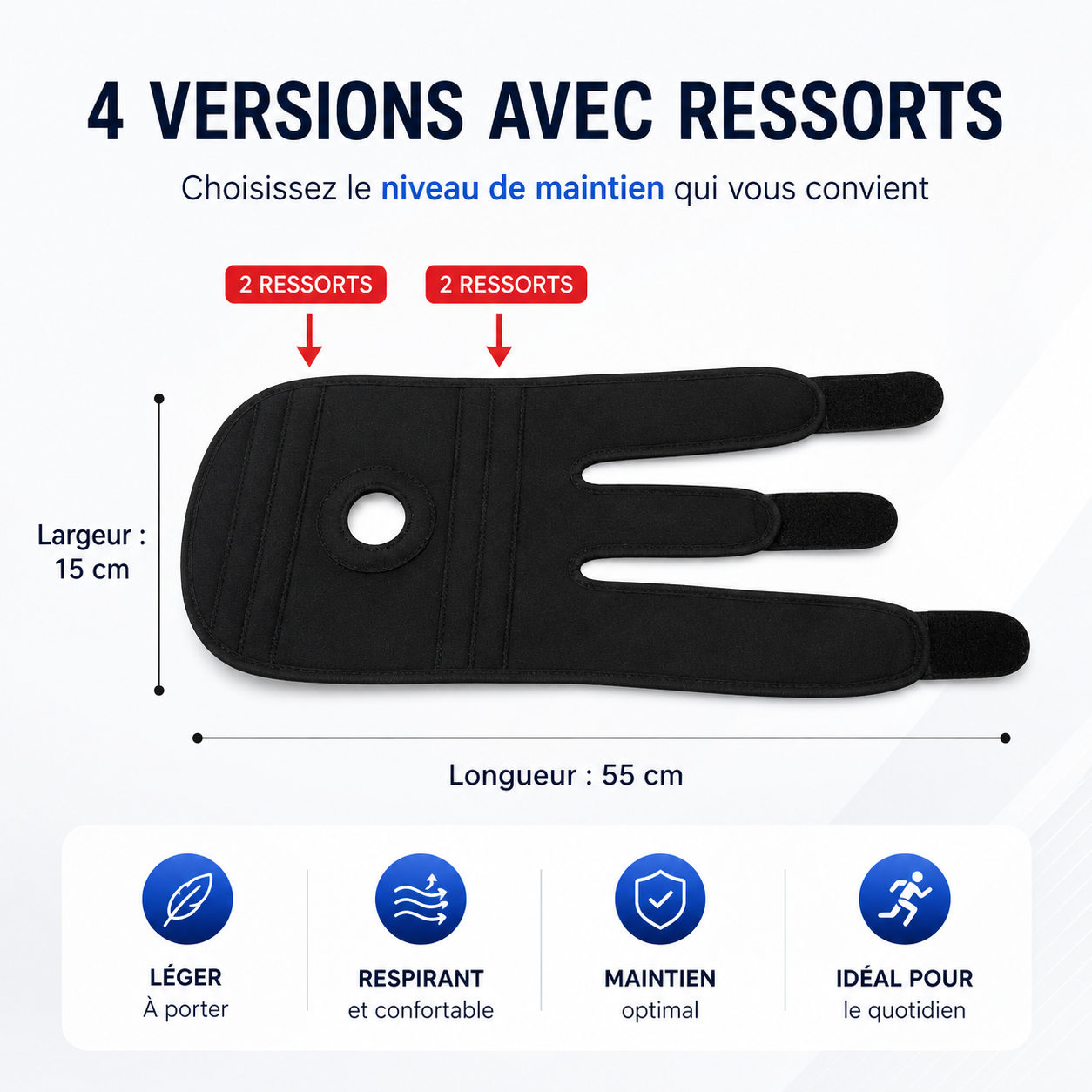 GenouFlex™ - Support de genou ajustable pour un confort au quotidien