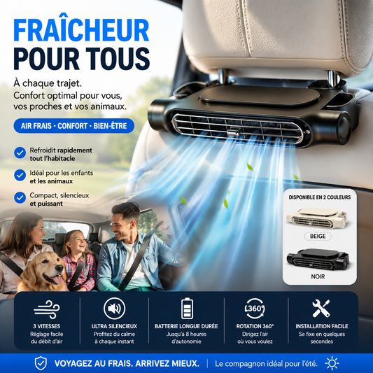 BreezeSeat™ - Ventilateur rafraîchissant pour siège auto
