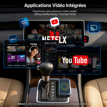 CarDisplay Connect Pro – Transformez CarPlay filaire en sans fil + diffusez vos applications sur l’écran de votre voiture