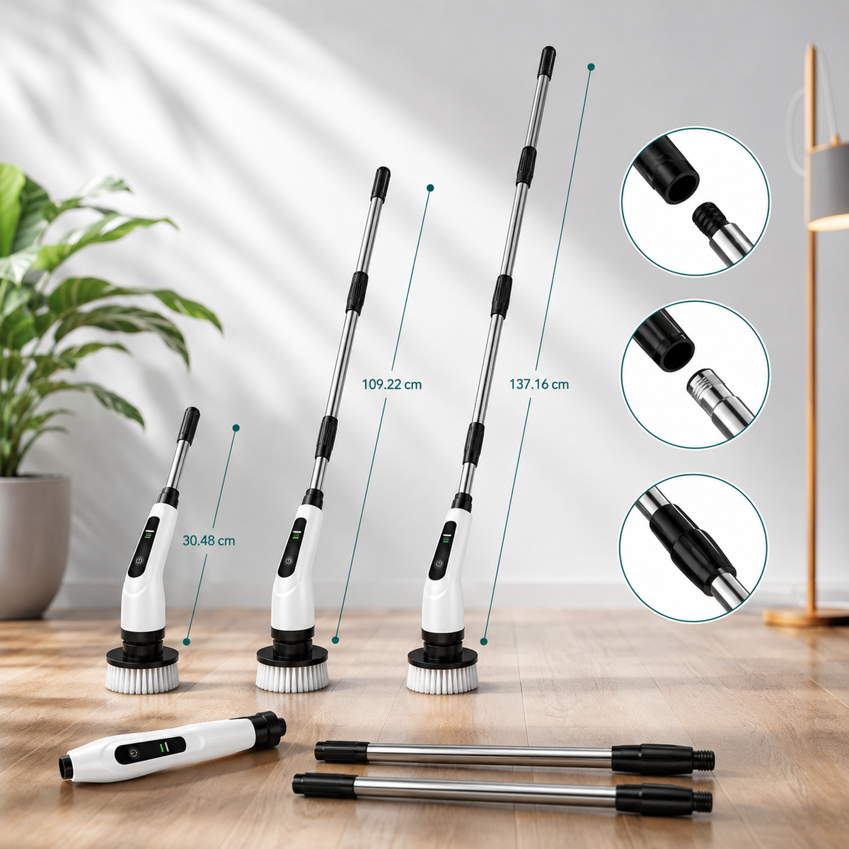 SpinEase™ – Brosse de nettoyage électrique sans fil 9-en-1