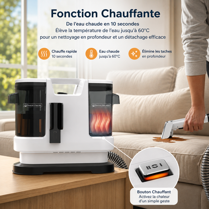 AquaSteam™ Pro – Nettoyeur Chauffant Taches et Moquettes