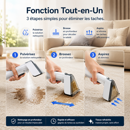 AquaSteam™ Pro – Nettoyeur Chauffant Taches et Moquettes
