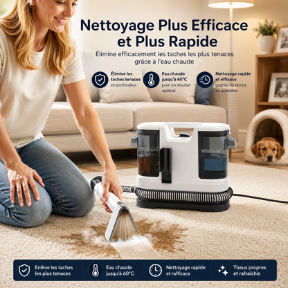 AquaSteam™ Pro – Nettoyeur Chauffant Taches et Moquettes