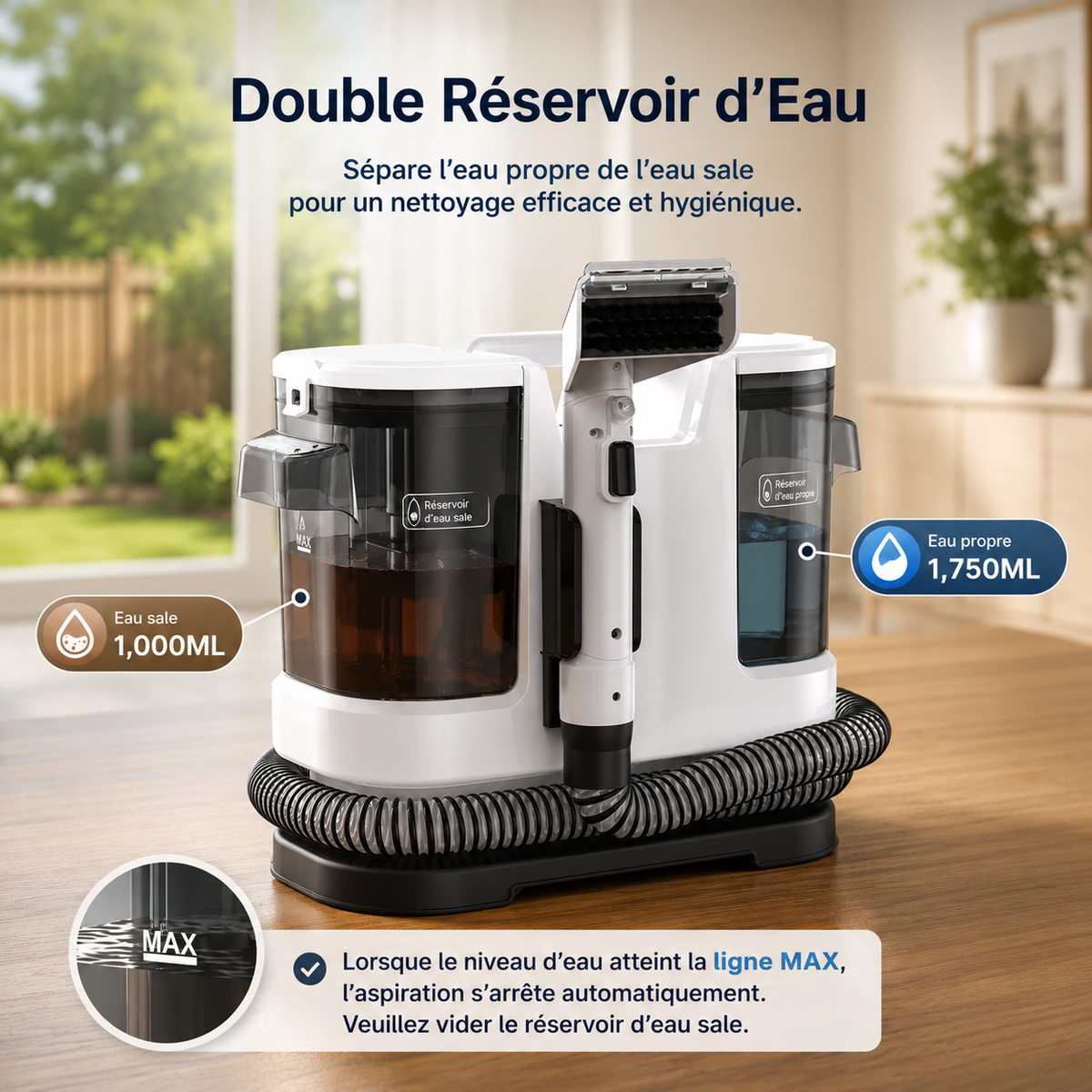 AquaSteam™ Pro – Nettoyeur Chauffant Taches et Moquettes