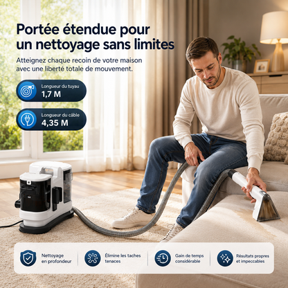 AquaSteam™ Pro – Nettoyeur Chauffant Taches et Moquettes